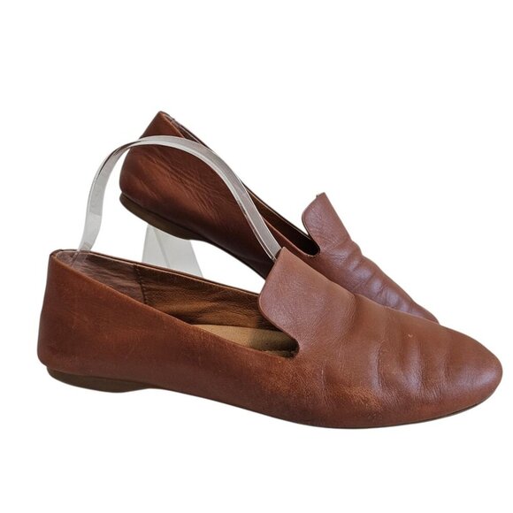 Birdies Starling Brown Soft Leather Slip On Ballet Flats Classic Comfort 7.5 - Picture 1 of 13